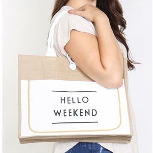 Hello Weekend Tote Bag